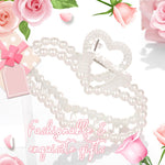 MAYCREATE 8Pcs Pearl Hair Claw Clips French Twist Hair Claw Clips Heart Shaped Pearl Embellished Hair Claw Clips Bridesmaid Hair Claw Clips Bridal Pearl Hair Claw Clips Gift for Girls