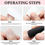 MAYCREATE Press on Nails Set for DIY Nail Art with 12 Colors 288pcs ABS Almond Tips | Women