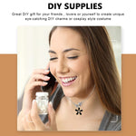 MAYCREATE Enamel Charms for Jewellery Making with Hanging Hole Design 30 pcs Gold Plated | DIY Earrings and Bracelet Craft Kit