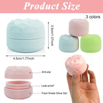 MAYCREATE Silicone Cream Jars for Travel featuring Leakproof Screw Cap 3pcs 20ml Set | Color Bottles for Toiletries