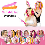 MAYCREATE Heatless Curls Hair Curlers for Medium Long Hair with 6 Styling Hooks | 20pcs 30cm Spiral Curlformers