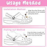 MAYCREATE 35pcs Pink Shoe Decoration Charms for Bubble Slides Sandals Clogs