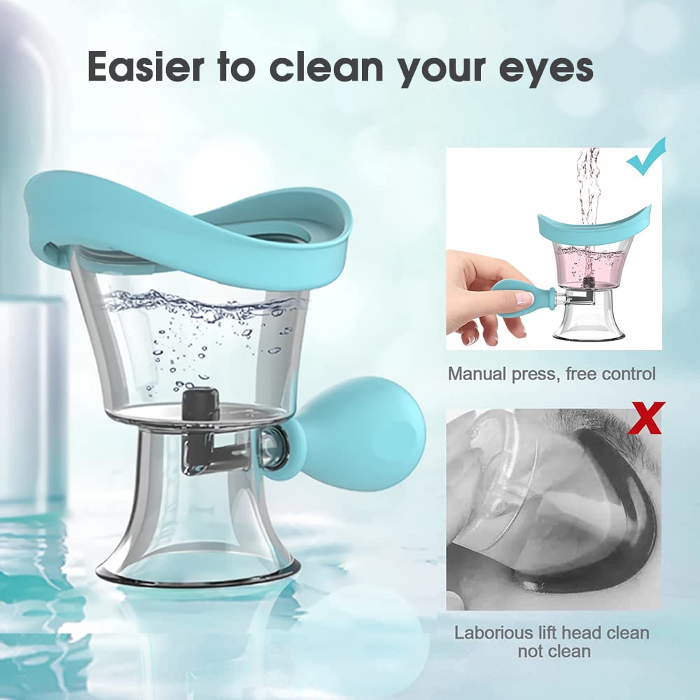 MAYCREATE Travel Silicone Eye Cleaning Cup with Air Valve More Efficient Eye Rinse & Eye Wash Cup