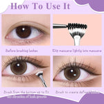 MAYCREATE Eyelash Fan Brush for Precise Mascara Application with 120° Angled Head & Soft Nylon Bristles