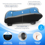 MAYCREATE 2 Pcs Office & Gaming Chair Memory Foam Armrest Cover Cooling Gel with Ergonomic Elbow Pillow,Pads Pressure Relief Thick Arm Support Cushion