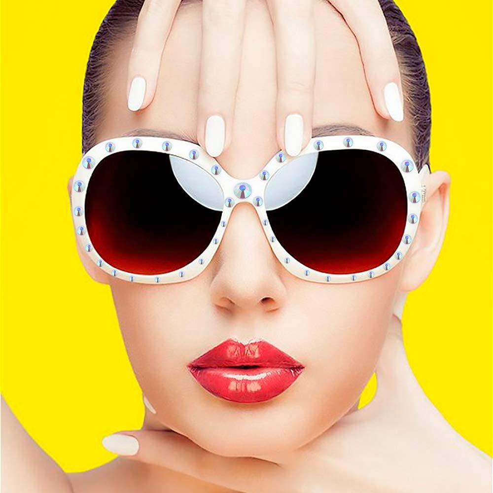 MAYCREATE Nail Art Kit Flat Back AB Crystal Rhinestones and Clear Crystal Rhinestones with Pick Up Tweezer and Rhinestone Picker Dotting Pen(1500 PCS, 6 Sizes)