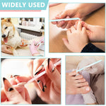 MAYCREATE 3pcs Glass Nail File Nail Filer Double Ends Cuticle Pusher Nail Filer Crystal Column Nail Filer Cuticle Pusher Manicure Tool