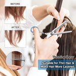 MAYCREATE Hair cutting scissor Professional Stainless Steel Hair Cutting Thinning Scissors Hairdressing Styling Set For Barber or Beauty Saloon Home