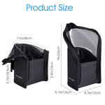 MAYCREATE Makeup Pouch for Travel featuring 2 in 1 Stand Up Holder and Oxford Cloth Design | Black