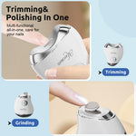 MAYCREATE USB Baby Nail Trimmer with LED Light featuring 2 in 1 Dual Head Design for Kids and Adults
