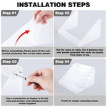 MAYCREATE Nail Polish Organizer Box for Vanity and Salon with 7 Tier Stepped Acrylic Display | 12x15x11 inch