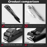 MAYCREATE Nail Clippers Set for Travel with 10×7×0.2cm Case featuring Anti Splash Slot and Nail File
