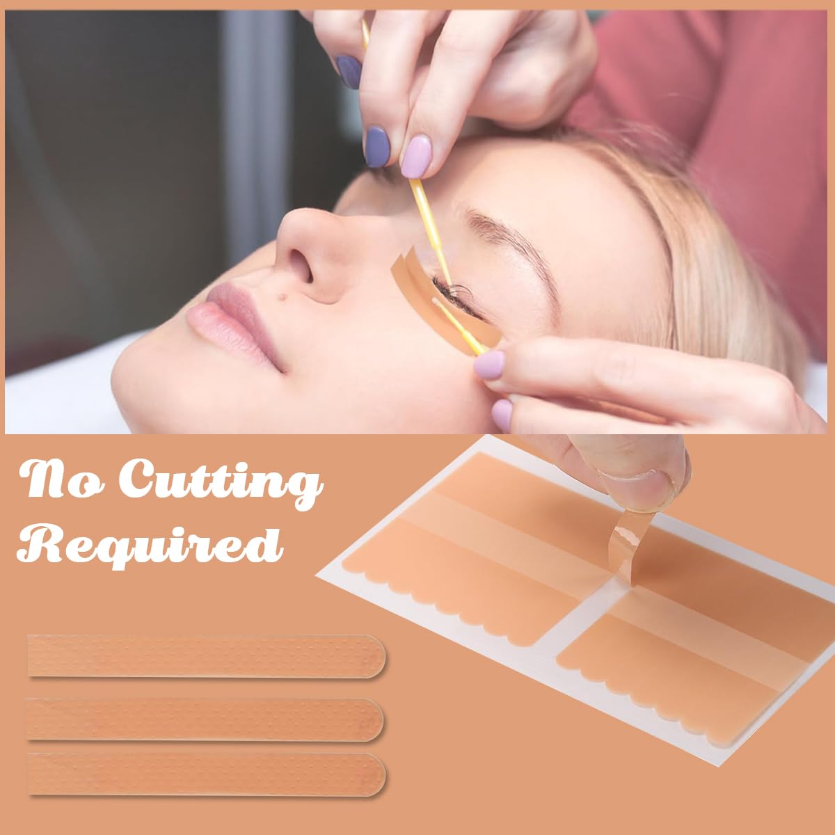 MAYCREATE 320pcs Eyelash Extension Tape False Eyelashes Adhesives Under Eye Lash Tape Breathable Non-woven Eyelid Lifting Micropore Medical Tape for Individual Eyelash Extensions