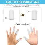 MAYCREATE 10pcs finger protection, Gel Finger Support Protector Gloves, Gel Finger Cots/Covers for Trigger Finger Hand Eczema Finger Cracking Finger Arthritis, White