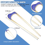 MAYCREATE Hair Pins for Women with 10.5cm U Shaped Metal Sticks featuring Gold Alloy | Elegant Bun Accessories Set of 4