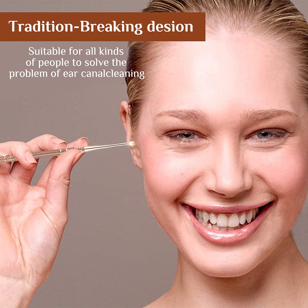 MAYCREATE 7pcs LED Ear Wax Pickers Stainless Steel Earpick Wax Remover Curette Ear Pick Cleaner Ear Cleaner Spoon Care Ear Clean Tool