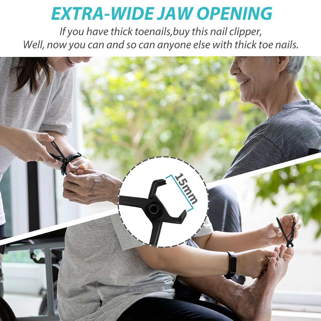 MAYCREATE Nail Cutter, Wide Jaw Opening Nail Clippers for Thick Nail cutter