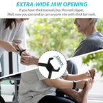 MAYCREATE Nail Cutter, Wide Jaw Opening Nail Clippers for Thick Nail cutter