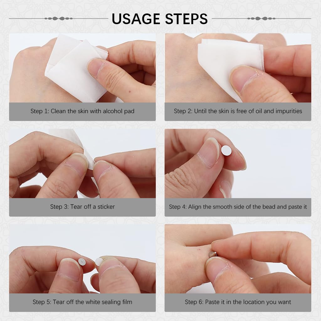 MAYCREATE 155Pcs Fake Labrets Stainless Steel Eyebrow Piercing Fake Studs Ring Set Non- piercing Lip Labret Studs Multi Sizes Fashion Fake Surface Piercings Studs Set with Adhesive Tabs and Tweezer