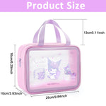 MAYCREATE Toiletry Bag for Women with 25x16x10cm Capacity featuring Waterproof PVC | Cute Kuromi Travel Organizer Set