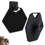 MAYCREATE 2 in 1 Silicone Body Scrubber, Body Shower Scrubber and Scalp Hair Massager Shampoo Brush for Women Men Sensitive Skin, Long-Lasting & Easy to Clean, Blue