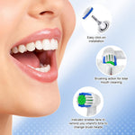 MAYCREATE 8Pcs Electric Toothbrush Replacement Heads for Most Braun Electric Toothbrushes Soft Dupont Bristles Electric Toothbrush Replacements