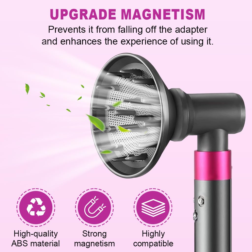 MAYCREATE Adaptor for Dyson Airwrap Attachments featuring Heat‑Resistant Right Angle Design | Converts HS01 HS03 HS05 HS08 Styler to Hair Dryer