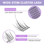 MAYCREATE 120pcs Lash Clusters DIY Eyelash Extensions for Women, Cluster Lashes Wispy False Eyelashes 9-11MM Mixed, Natural Long Individual Flare Lashes Cluster False Eyelashes