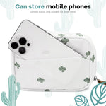 MAYCREATE Makeup Pouch Bag for Travel with Lipstick Slots 17x11.5x5cm Waterproof Polyester | Cactus Print Toiletry Organizer for Women