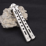 MAYCREATE Butterfly Comb for Training with Hex Screw Fixing and 22cm Folding Design | Stainless Steel