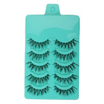 MAYCREATE 5 Pairs Beauty Makeup Handmade Messy Cross Style False Eyelashes Green