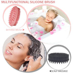 MAYCREATE Silicone Body Scrubber 2 Pack for Shower and Scalp Care with Double-Sided Design | Pink and Black