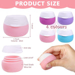 MAYCREATE 4Pcs Silicon Cream Jar, 20ml Mini Cosmetic Silicone Cream Jars with Lids, Refillable Leak-proof Travel Dispenser for Makeup Face Body Hand Cream - BPA-Free, Easy to Clean