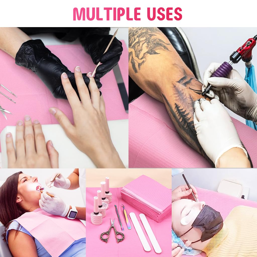 MAYCREATE Disposable Nail Art Table Towels for Salons with Waterproof Surface 45.7x32.4 cm | 20 Sheets
