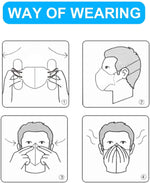 MAYCREATE KN95 Anti Pollution Mask - Re-usable, Non-woven with Melt Blown Layer - Pack of 10