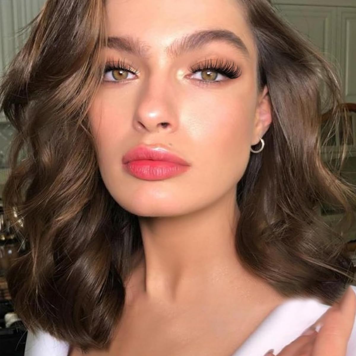 MAYCREATE 100 PCS Lashes Cluster, Fairy Lash Extension Kit Cluster Lashes Individual C Curl Wispy False Eyelashes DIY Eyelash Manga Anime Cluster Lash Extensions Mix Lashes