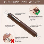 MAYCREATE Magnetic Nail Polish Pen for Cat Eye Gel featuring Dual-End 3-in-1 Magnet | Ergonomic Wooden Handle