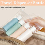MAYCREATE Travel Bottles for Toiletries with Leak-Proof 4 in 1 Design and 50ml PP Case | Compact Refillable Set