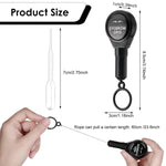 MAYCREATE Retractable Eyebrow Mapping Ruler for Makeup Artists with Grid Guide and Loop Handle
