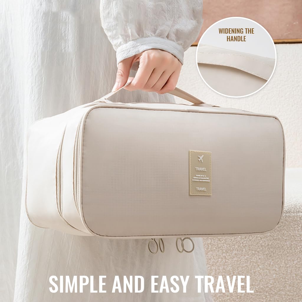 MAYCREATE Bra Organizer for Travel with Double Layer Design and Waterproof Oxford Cloth
