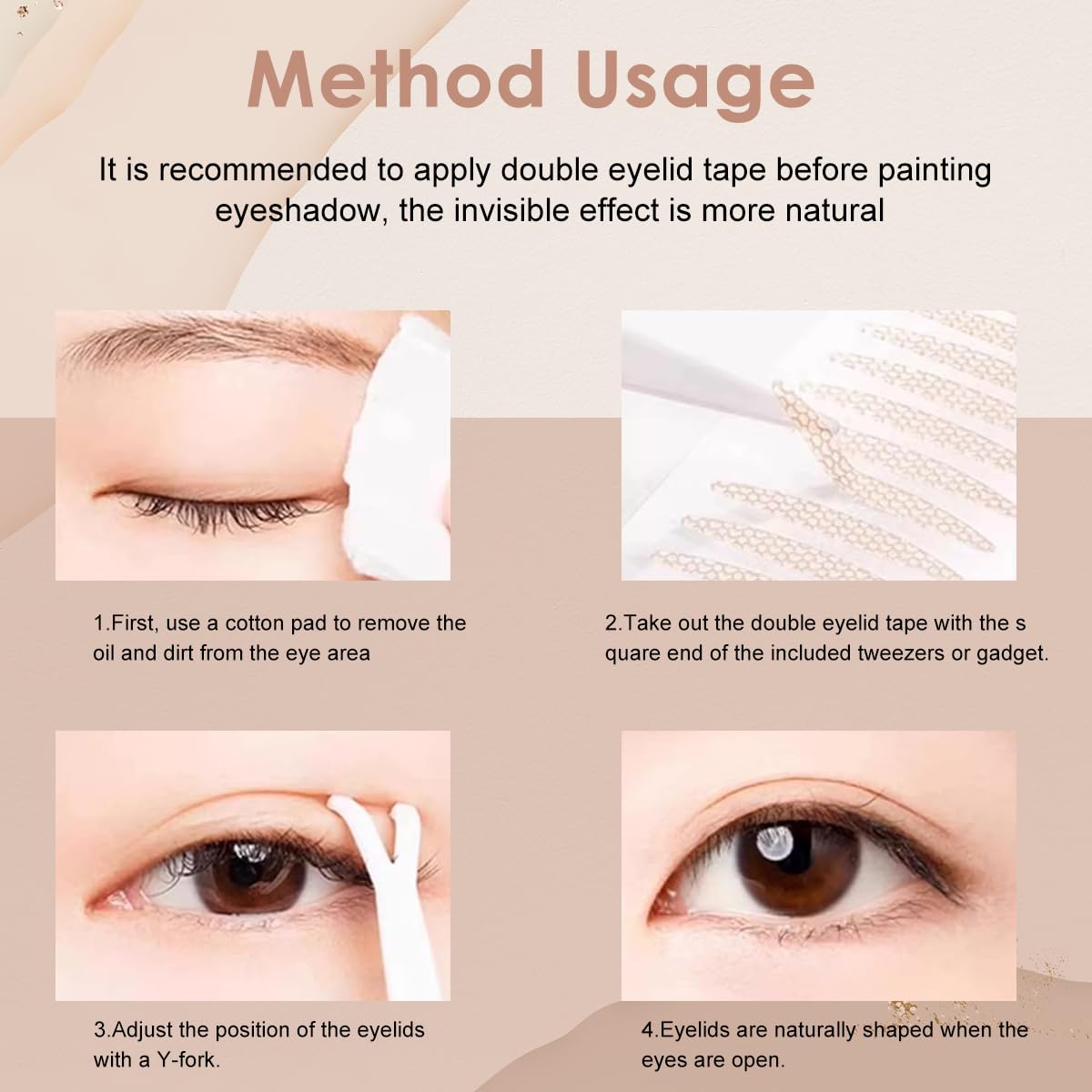 MAYCREATE Invisible Double Eyelid Tapes for Hooded Eyes with 480 Count Set | Waterproof and Breathable Lift Strips