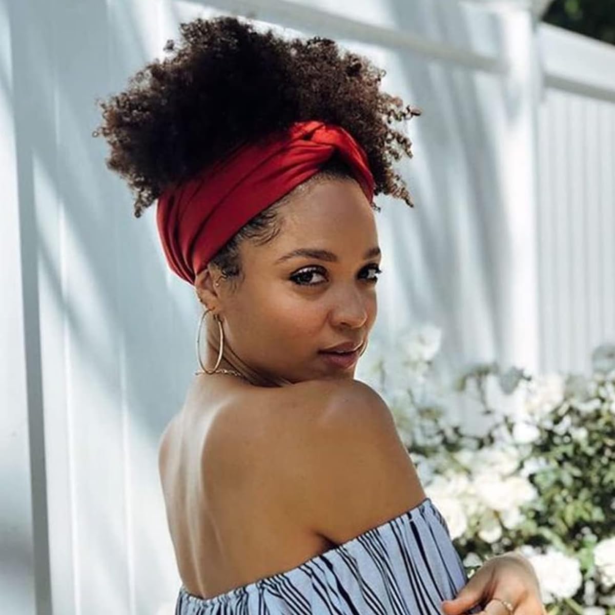 MAYCREATE Wide Hair Band for Women featuring Twisted Knots and 10.43×7.08 in Design | Soft Dacron Stretchy Headbands for Yoga and Makeup