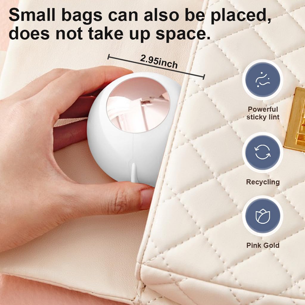 MAYCREATE Washable Reusable Lint Roller Ball, Portable Gel Lint Roller for Pet Hair Remover Tool, Washable Lint Roller Fur Lint Remover for Clothes, Furniture, Carpet, Bed, Sofa, White