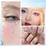 MAYCREATE Face Gems Stickers for Festivals with Self Adhesive Design | 5 Sheets for Kids and Women