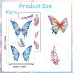 MAYCREATE Butterfly Temporary Tattoos for Women featuring 10 Sheets Waterproof Designs | Ideal for Parties and Creative Body Art