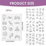 MAYCREATE UV Test Skin Stickers for Sun Safety with Color Changing Sensor | 6 Sheet Waterproof Cartoon Tattoos