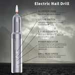 MAYCREATE Nail Drill Machine for Acrylic and Gel Nails with 12 Bits 6 Speeds USB Rechargeable