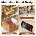 MAYCREATE Desk Organizer for Makeup and Stationery featuring Triple Drawer System | 23.2x11x19.4 cm Multi‑Compartment Storage Box