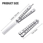 MAYCREATE Butterfly Comb for Training with Hex Screw Fixing and 22cm Folding Design | Stainless Steel