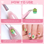 MAYCREATE Nail Stickers for Kids with 12 Self-Adhesive Sheets featuring Fruits and Flowers | DIY Nail Art for Girls and Toddlers